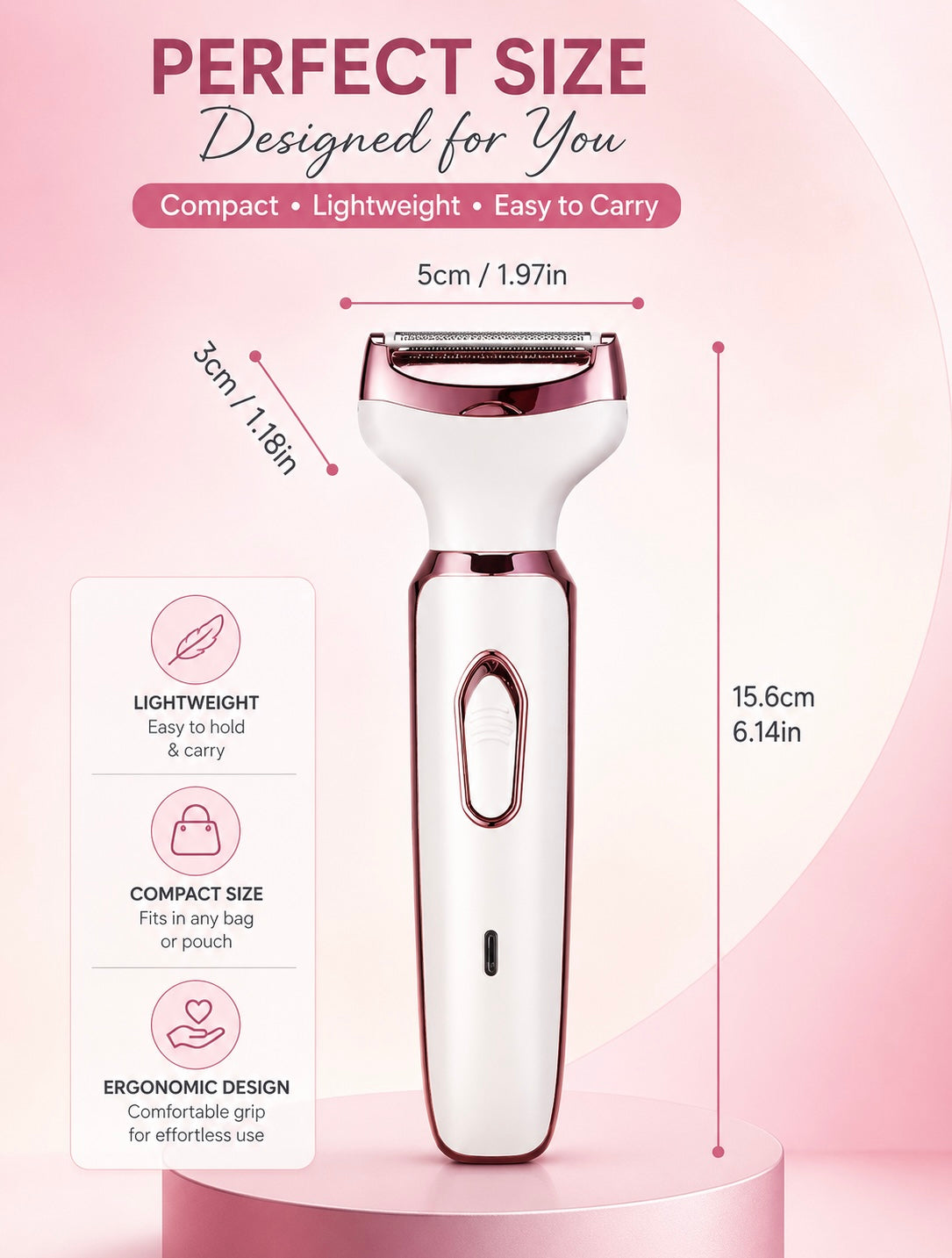 4-in-1 Women’s Electric Shaver & Precision Trimmer – USB Rechargeable